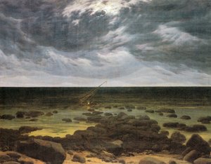 Tyska: Seashore by Moonlight Seashore by Moonlight av Caspar David Friedrich