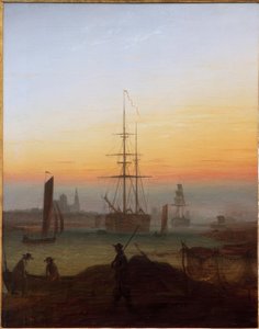 Greifswalds hamn av Caspar David Friedrich