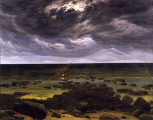 Havskusten i månskenet av Caspar David Friedrich