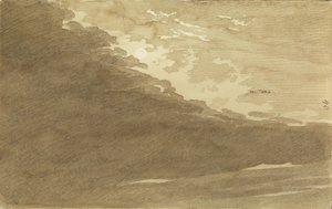 Molnstudie i månsken av Caspar David Friedrich