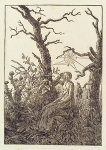 Kvinnan med spindelväven av Caspar David Friedrich