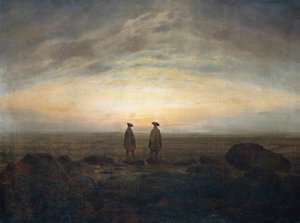 Två män vid havet av Caspar David Friedrich