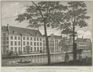 Utsikt över det lutherska barnhemmet i Amsterdam Utsikt över Luthersche Orphanage, i Amsterdam (titel på objekt)