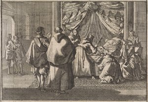 Infante Isabella, guvernör i Nederländerna, dör i Bryssel 1633 av Caspar Luyken (attributed to)