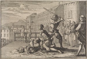 Halshuggning av markisen av Cinq-Mars och François De Thou, 1642