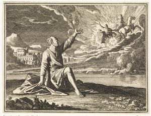 Elias himmelsfärd av Caspar Luyken
