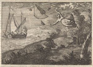 Hård vind på Malmös kust, 1679 av Caspar Luyken