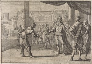 Kejsar Ferdinand III gratuleras till födelsen av sin son Leopold, 1640 av Caspar Luyken