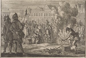 Militärdomstolen på Prags marknadstorg, 1642 av Caspar Luyken