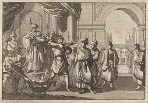 Selim IV, shah av Persien, får sin bror förblindad av ett glödhett järn, 1694