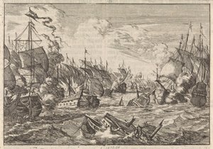 Slaget vid Solebay, 1672 av Caspar Luyken