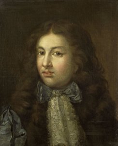 Porträtt av Thedoor Netscher (1661-1728), konstnärens äldsta son av Caspar Netscher