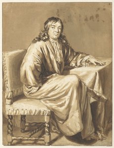 Porträtt av Cornelis de Man av Caspar Netscher