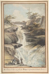En bro på Aar, vid foten av Grimsel, i kantonen Bern, ca. 1775.