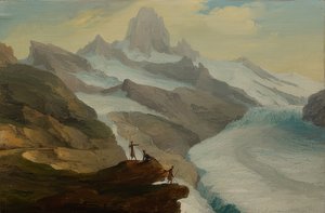 Utsikt från Bänisegg över Nedre Grindelwaldglaciären. 1778