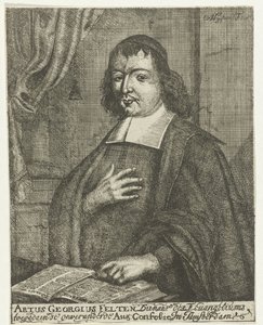 Porträtt av Artus Georg Velten av Caspar van Huysum