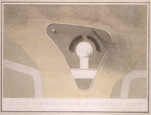 (Design för fontän, Ridgefield, Connecticut) av Cass Gilbert