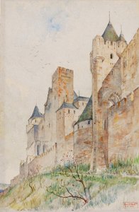 Battlements of Carcassonne, Frankrike, 1913. av Cass Gilbert