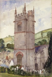 Church Tower, Marldon, 1924. av Cass Gilbert