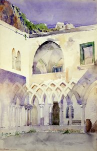 Innergård, Capucine Monastery, Amalfi, 1898. av Cass Gilbert