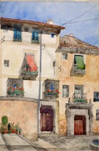 Gammalt hus i Segovia, Spanien
