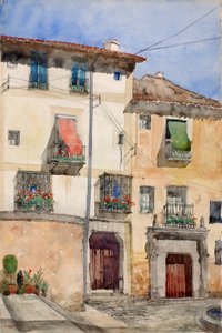 Gamla huset i Segovia, Spanien, 1920.