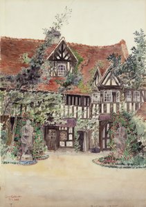 The Smaller Courtyard, Hotel Guillaume le Conquerant, Dives, Frankrike, 1924. av Cass Gilbert