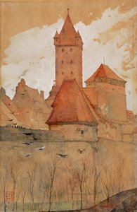 Torn från stadsmuren, Nürnberg, 1897.
