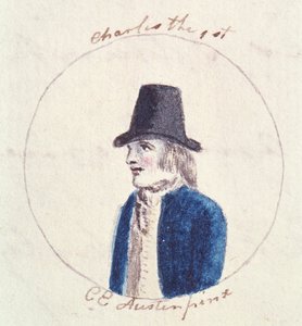 Charles I, ca 1790 (penna & bläck och wc på papper)