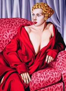 Röd kimono av Catherine Abel