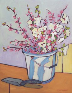 Bucket of Spring, 2023 (olja på duk) av Catherine J Martzloff