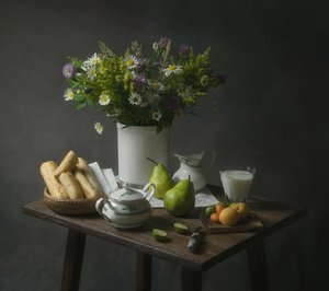 Rustikt sommarstilleben