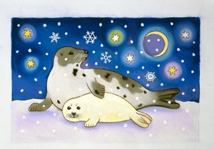 Cosmic Seals, 1997 (pastell och gouache på papper)