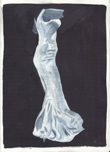 Elsie, 2012 (olja  akryl på papper) av Cathy Lomax