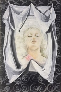 Lara Veronica, 2014-16 (olja på linne) av Cathy Lomax