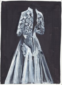 Lorelei, 2012 (olja  akryl på papper) av Cathy Lomax