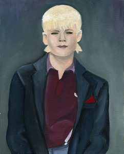 Skinhead Girl, 2005 (olja på duk, kartong)