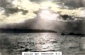 Solnedgång över English Bay, Vancouver, British Columbia, Kanada, c1920-talet.