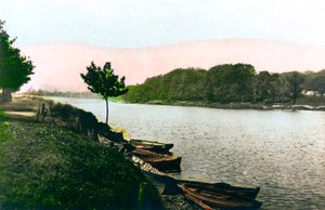 The River Tyne i Hexham, Northumberland, 1926.