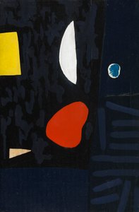 Komposition, ca 1951 (olja på pannå) av Caziel Caziel