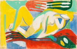 Odalisque II, ca 1938 (gouache på papper) av Caziel Caziel