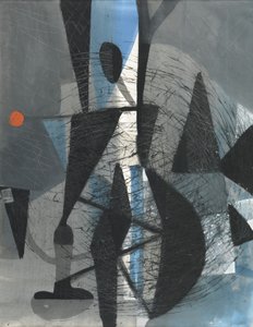 Solnedgång, ca 1950 (gouache på papper) av Caziel Caziel