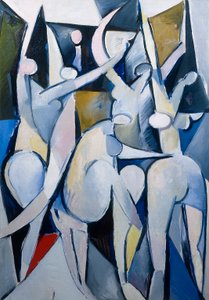 Kvinnor med boll av Caziel Caziel