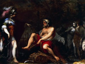 Erminia bland herdarna, av Francisco Montelatici känd som Cecco Bravo (1601-1661), olja på duk