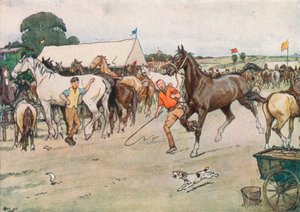 En hästmässa. . . "Det var en hel del förhandlingar, springa upp och slå ner" av Cecil Charles Windsor Aldin