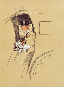Hansom Cab (krita och krita på papper) av Cecil Charles Windsor Aldin