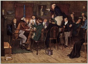 Illustration till The Pickwick Papers av Cecil Aldin (litho i färg)