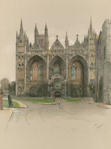 Peterboroughs katedral av Cecil Charles Windsor Aldin