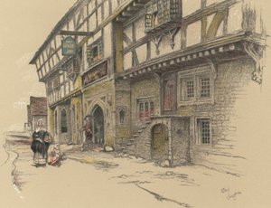 The George Inn, Norton St Philip av Cecil Charles Windsor Aldin