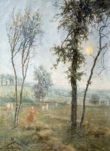 Höslagning vid månsken, 1876.
